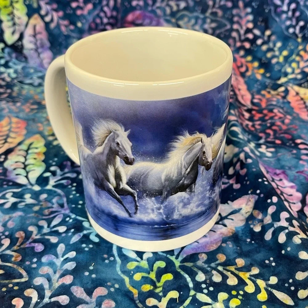 Two Vintage 90's Leanin’ Tree Native American Coffee mugs
